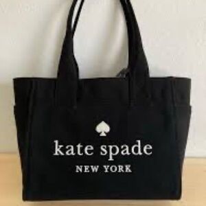 Kate Spade Large Jett Canvas Black Tote Bag, NWOT